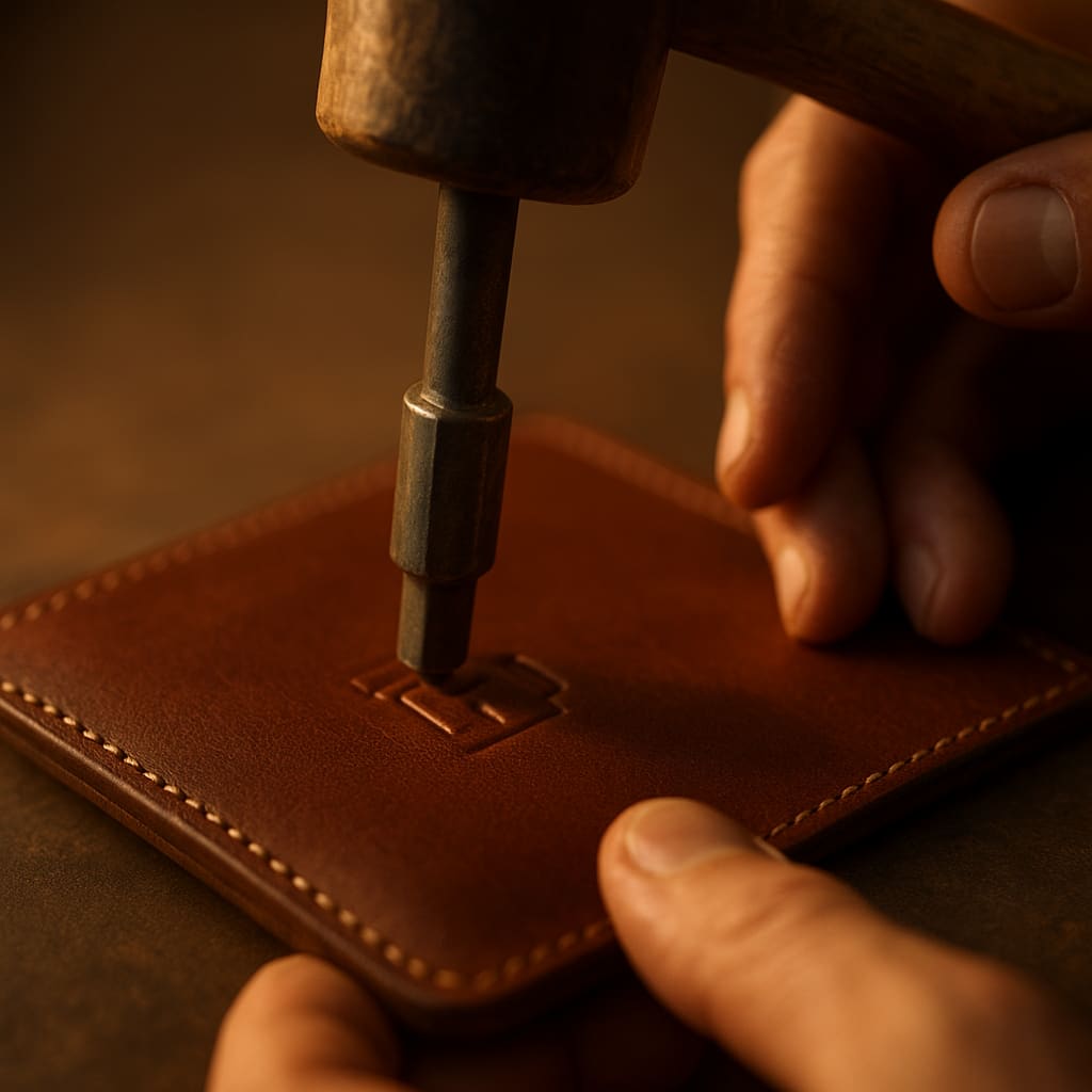 Handgravur auf Leder